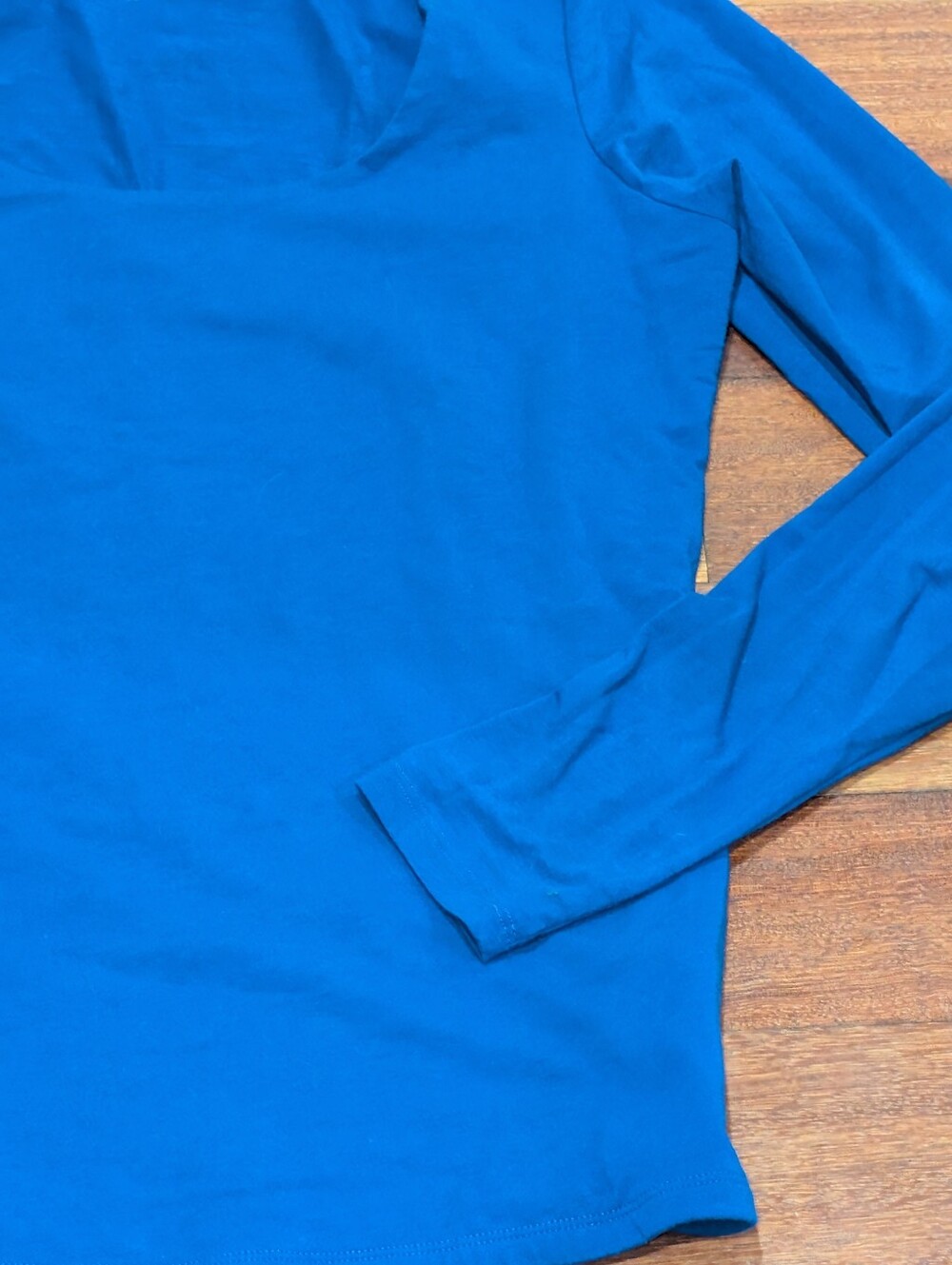 Boden Royal Blue Square-Neck Long Sleeve Top - Picture 3 of 5